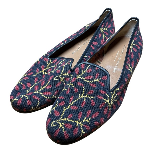 RARE Stubbs & Wootton Women’s Cuenca Needlepoint Shoes Size 11 $395 - Picture 1 of 7